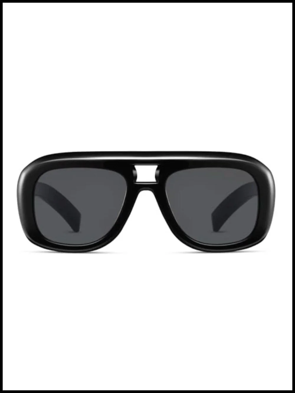 Oversized Square Aviator Sunglasses UV400 Protection Polycarbonate Frame